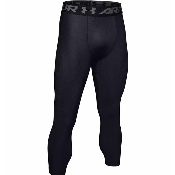 Under Armour UA‎ Heatgear 2.0  3/4 Compression Leggjngs 3XL XXL BLACK New - Picture 1 of 5